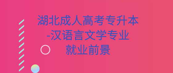 湖北成人高考專升本-漢語言文學專業的就業前景 湖北成人高考專升本-漢語言文學專業的就業前景